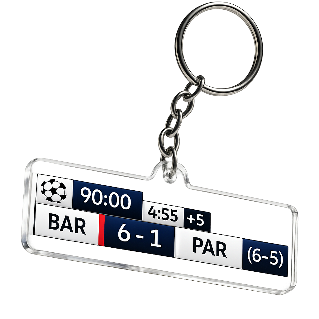 FC Barcelona vs PSG (6-1) - 2016/2017 UCL "Remontada" Keychain