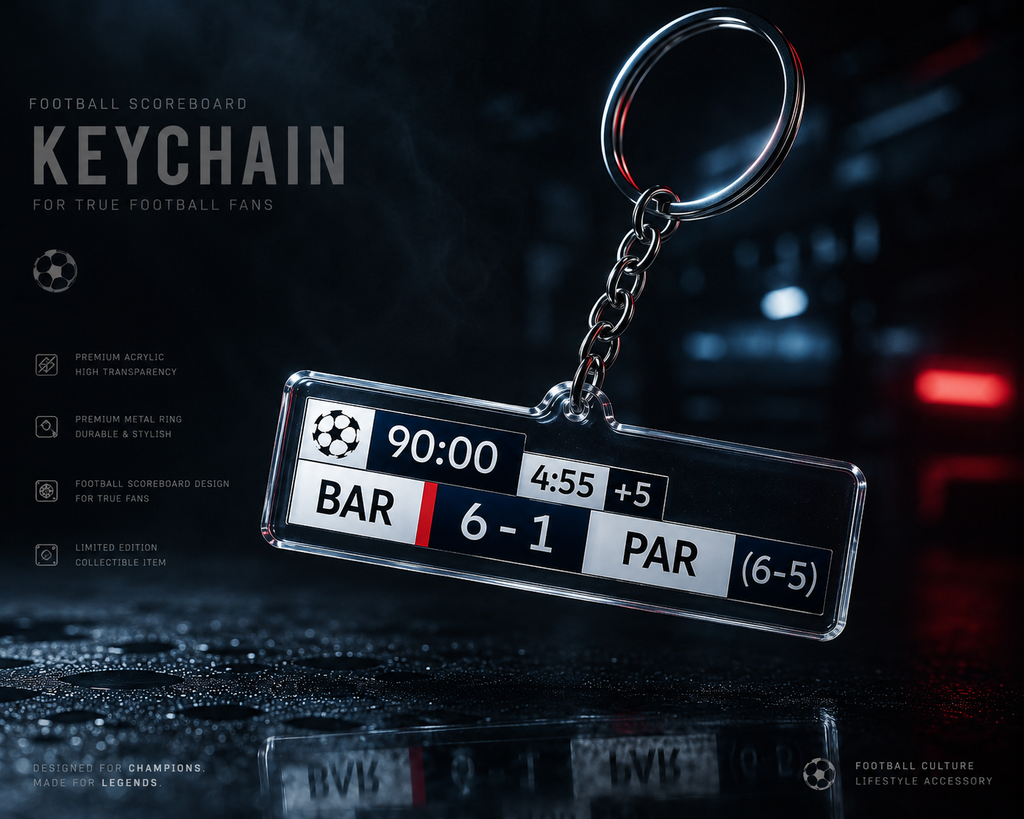FC Barcelona vs PSG (6-1) - 2016/2017 UCL "Remontada" Keychain