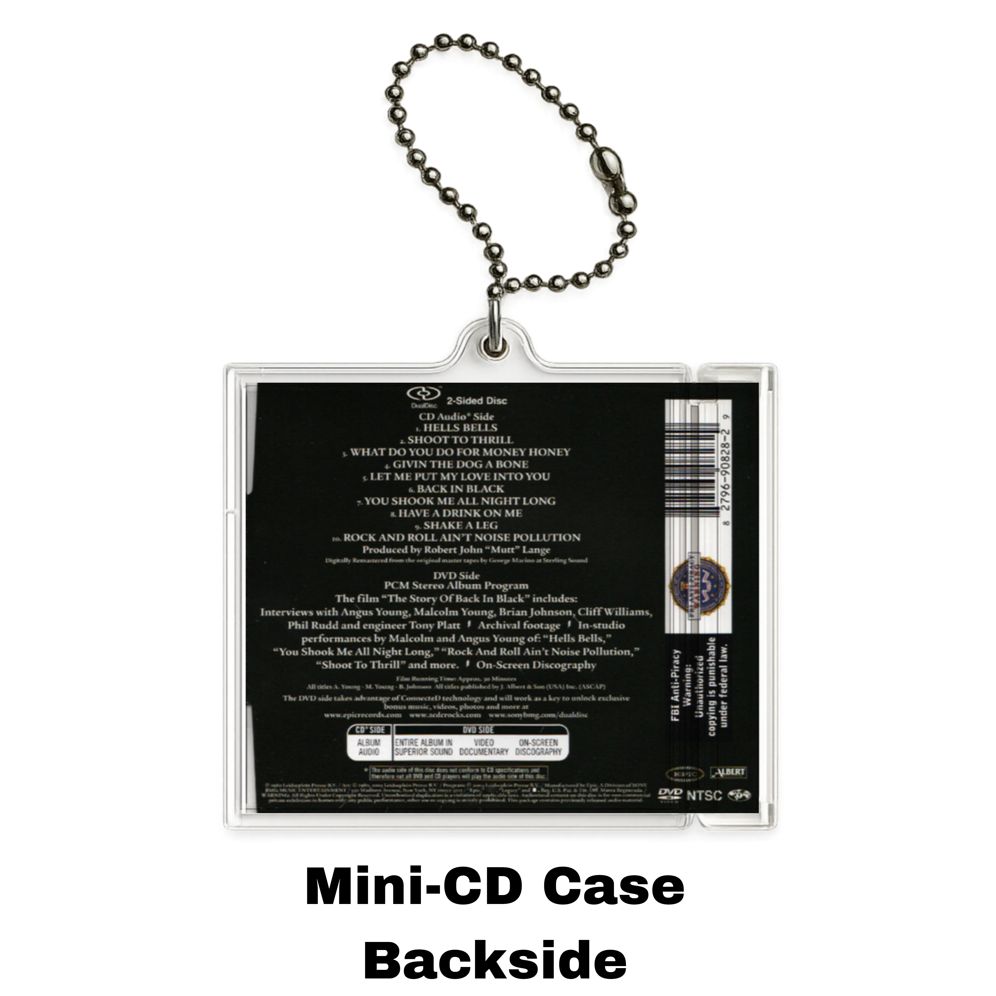 Back in Black Mini Album Keychain — NFC Edition
